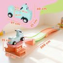 AIYAPLAY 3(m) 4 Pieces Up and Down Kids Rollercoaster, for 2-5 Years, Orange