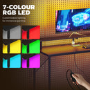 HOMCOM 147cm Gaming Desk With Charging Station And RGB Lights, Black
