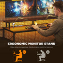 HOMCOM 147cm Gaming Desk With Charging Station And RGB Lights, Black