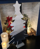 95cm Infinity Light up Christmas Tree Decoration with Green LEDs on Metal Base