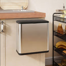 8L Hanging Kitchen Bin, Rubbish Bin W/ Stay-Open Lid For Under Sink