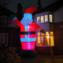 GIANT: 20ft (6m) Light up Christmas Inflatable Santa with Raised Arm & 28 LEDs