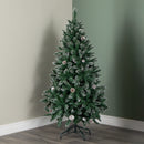 5ft (1.5m) Tall Rocky Mountain Pine Christmas Tree with 526 Snow Tipped Branches & Pinecones
