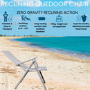 Outdoor Garden Patio Multi Position Reclining Folding Chair in Grey
