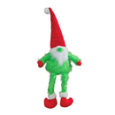 35cm Soft Green Fur Christmas Sitting Gronk Decoration with Santa Hat