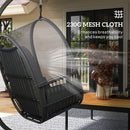 Outsunny Hanging Egg Chair With Stand, Cushions For Garden