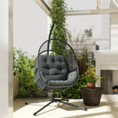Outsunny Hanging Egg Chair With Stand, Cushions For Garden