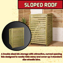 68cm x 1.2m Wooden Outdoor Garden Single Wheelie Bin Store Storage