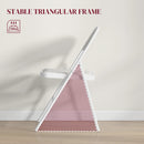 HOMCOM 2 Pack Padded Folding Chairs With Cushioned Seat And Metal Frame White