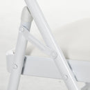 HOMCOM 2 Pack Padded Folding Chairs With Cushioned Seat And Metal Frame White