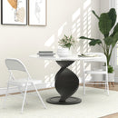 HOMCOM 2 Pack Padded Folding Chairs With Cushioned Seat And Metal Frame White