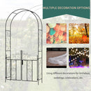 Outsunny Metal Garden Arch with Double Gate, Garden Arbor Climbing Plants