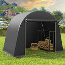 Outsunny 8 x 4 ft Garden Storage Shed Tent Bike Tent, Dark Grey