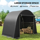 Outsunny 8 x 4 ft Garden Storage Shed Tent Bike Tent, Dark Grey