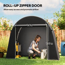 Outsunny 8 x 4 ft Garden Storage Shed Tent Bike Tent, Dark Grey
