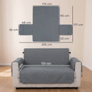 PawHut Waterproof Sofa Cover, Soft Couch Cover for Dogs Cats Pets Grey