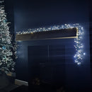 5.4m White LEDs Green Garland Wire Light Christmas Decoration with Timer