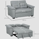 HOMCOM Click Clack Sofa Bed 2 Seater Sofa Bed for Living Room
