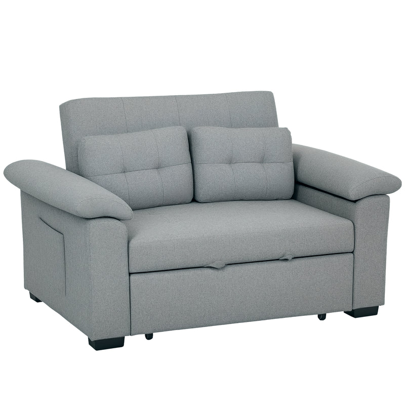 HOMCOM Click Clack Sofa Bed 2 Seater Sofa Bed for Living Room