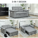 HOMCOM Click Clack Sofa Bed 2 Seater Sofa Bed for Living Room