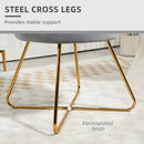 HOMCOM Accent Chair, Velvet Armchair With Lotus Backrest, Steel Legs - Pink/Grey