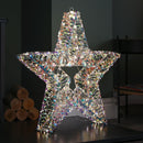 60cm Light up Iridescent Shimmer Christmas Star with 1440 Warm White LEDs