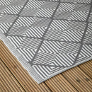 1.5m X 2.1m Alexandria Large Outdoor Alfresco Patio Rug Mat In Grey