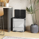 HOMCOM 2 X 20L Dual Kitchen Bin Pedal Bin For Recycling And Waste