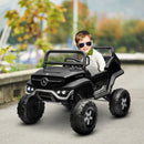 HOMCOM 12V Licensed Mercedes-Benz Unimog, Kids Electric Ride on Car - Black