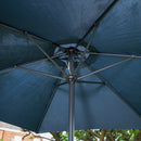 Samuel Alexander 2.7m Havana Garden Patio Parasol with Crank Handle in Blue