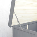 Outsunny Wooden Garden Storage Shed W/Hinged Roof And Shelf, Grey