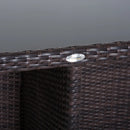 Outsunny Rattan Dining Set 9 Piece - Brown