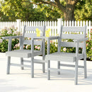 Outsunny Garden Loveseat, Embossed Wood Jack And Jill Garden Seat, Grey
