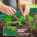 Outsunny 5 x 3 x 6ft Galvanised Raised Garden Bed with Trellis, Green