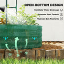 Outsunny 5 x 3 x 6ft Galvanised Raised Garden Bed with Trellis, Green