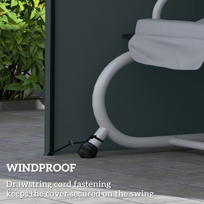 Outsunny 3 Seater Garden Swing Cover, Windproof and Anti-UV