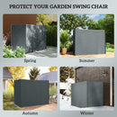 Outsunny 3 Seater Garden Swing Cover, Windproof And Anti-UV