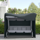 Outsunny 3 Seater Garden Swing Cover, Windproof And Anti-UV