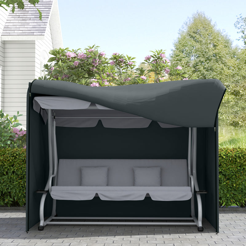 Outsunny 3 Seater Garden Swing Cover, Windproof and Anti-UV