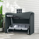 Outsunny 3 Seater Garden Swing Cover, Windproof And Anti-UV