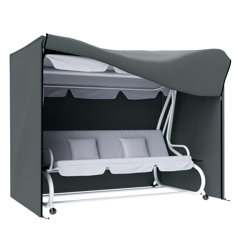 Outsunny 3 Seater Garden Swing Cover, Windproof and Anti-UV