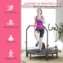 HOMCOM 40" Foldable Mini Fitness Trampoline W/ Foam Handle 122 CM