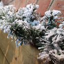 270cm (9ft) Samuel Alexander Luxury Green Christmas Snowflocked Garland