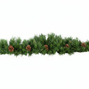 90cm Deluxe Princess Green Christmas Garland Swag With Pinecones