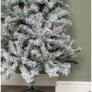 5ft (1.5m) Snow Flocked Artificial Christmas Tree with Green Metal Stand and 285 Tips