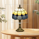 HOMCOM Antique Table Lamp, For Bedroom Bedside, Bulb Not Included, Blue