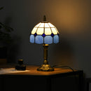 HOMCOM Antique Table Lamp, For Bedroom Bedside, Bulb Not Included, Blue