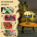 HOMCOM Antique Table Lamp, For Bedroom Bedside, Bulb Not Included, Blue