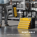 HOMCOM 4 Drawers Large Tool Box, Steel Toolbox With Handle