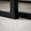 HOMCOM Coffee Tables Set of 2, Nest of Tables for Living Room, Dark Grey